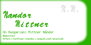 nandor mittner business card